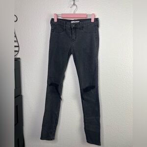 Hollister distress black wash jeans size 27